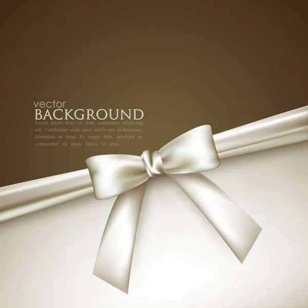 Elegant background with white bow — Stock Vector