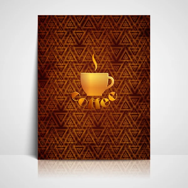 Diseño de menú con signo de café — Vector de stock