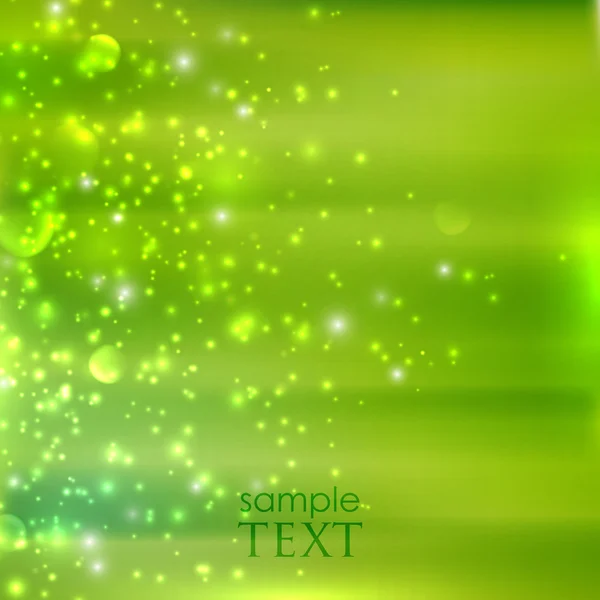 Abstract green background with sparkles — Stock Vector