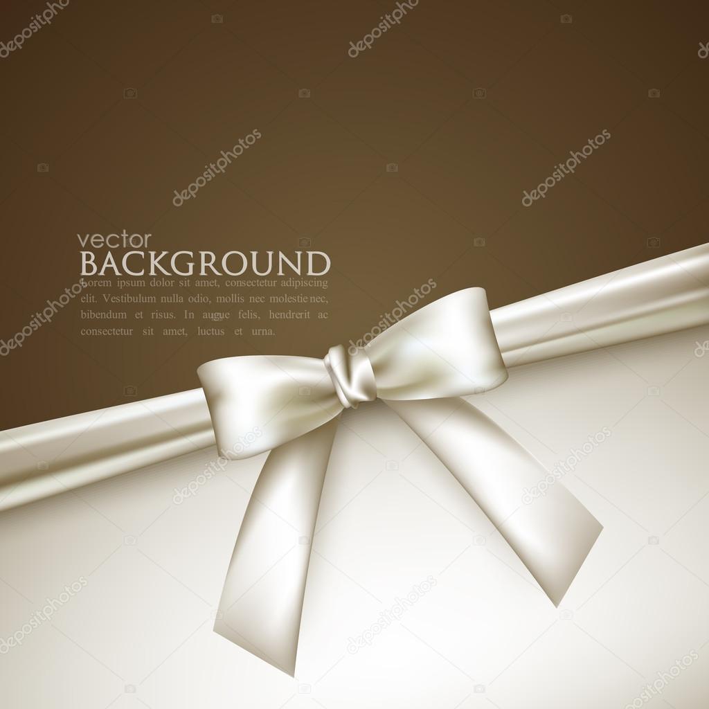 Elegant background with white bow