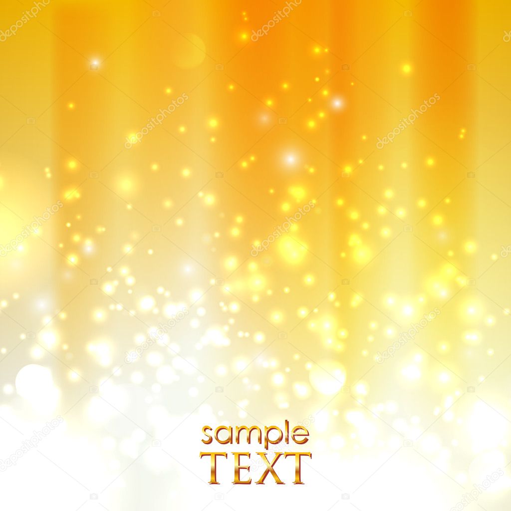 Abstract orange background with sparkles