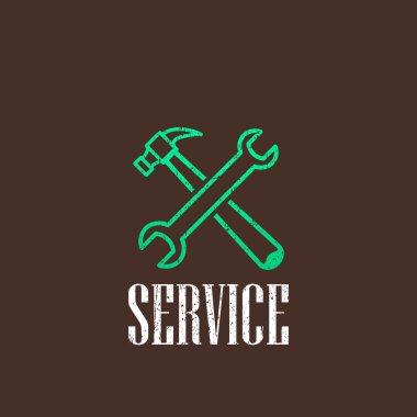 resimde bir çekiç ve bir İngiliz anahtarı simgesini