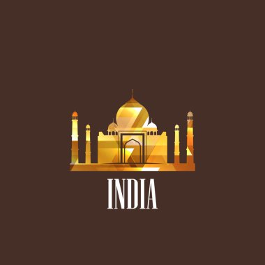 taj mahal silueti ile çizim