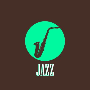 resimde bir saksafon ile