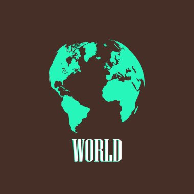 Dünya harita illüstrasyon