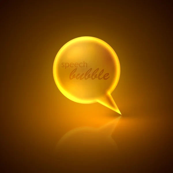 Ілюстрація із золотою бульбашкою мови — стоковий вектор