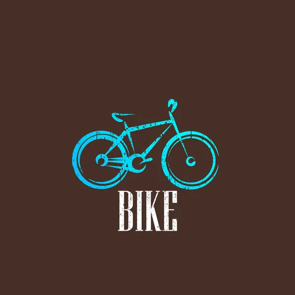 Ilustração vintage com um ícone de bicicleta — Vetor de Stock