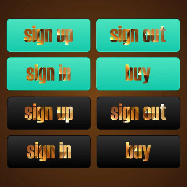 Conjunto de botones para diseño web — Archivo Imágenes Vectoriales