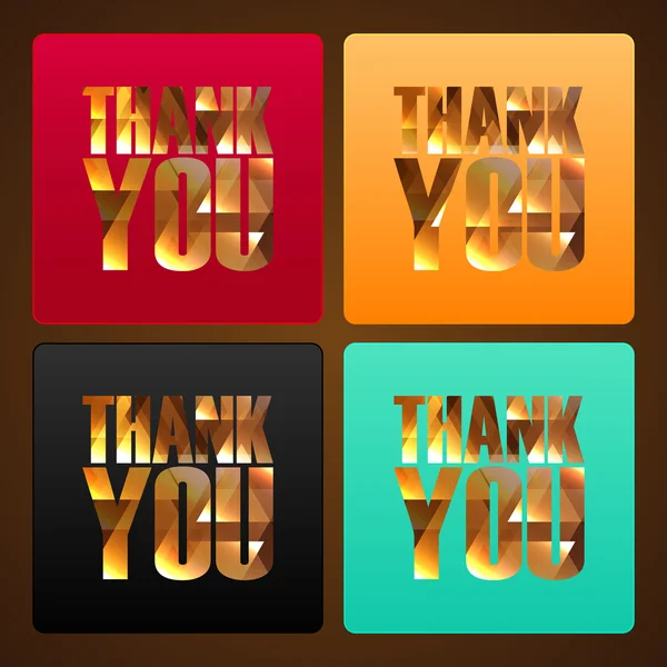 Thank you buttons — Stock Vector