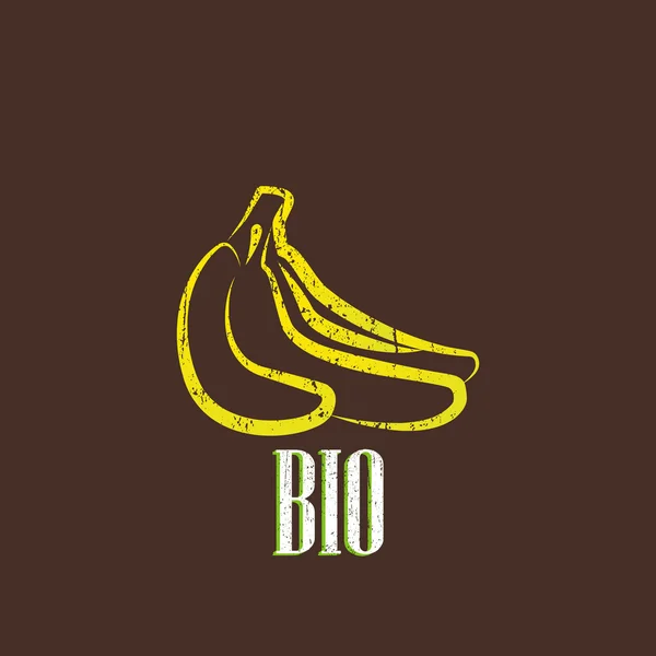 Illustration vintage avec bananes — Image vectorielle