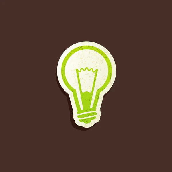 Vintage illustration with a light bulb — Stock Vector