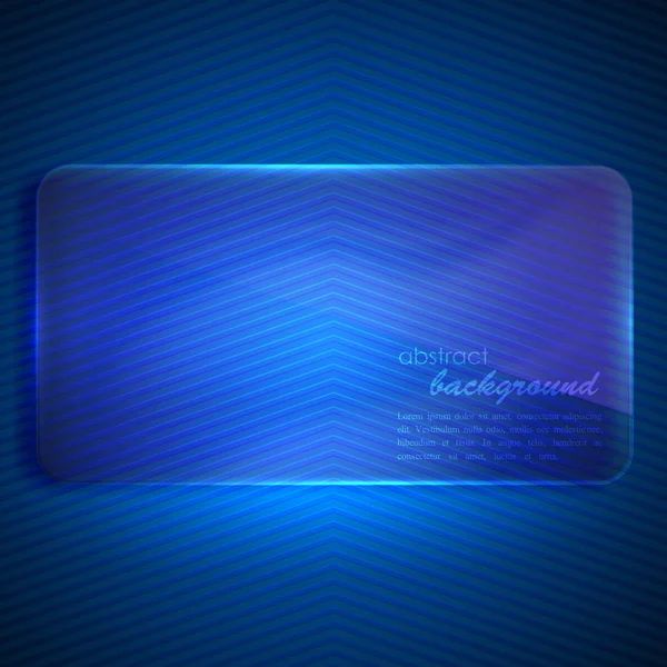 Fundo abstrato com banner de vidro transparente — Vetor de Stock