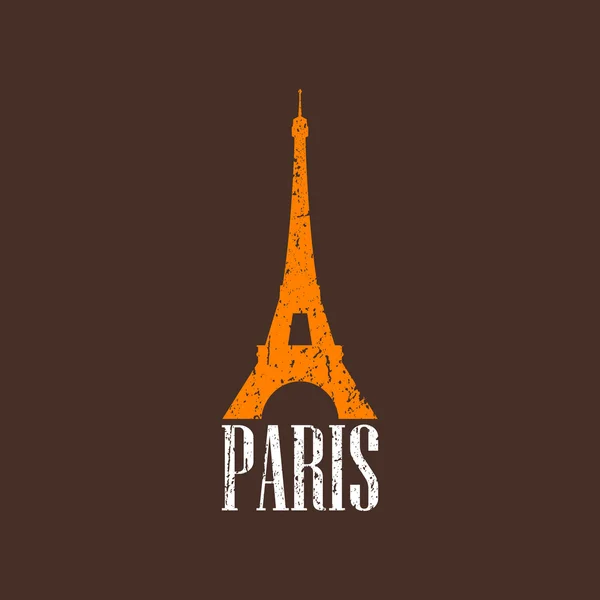 Illustration vintage avec tour Eiffel — Image vectorielle