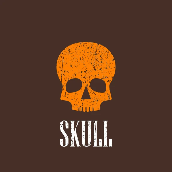 Vintage illustration with a skull — Stock Vector