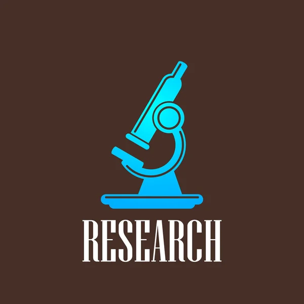 Illustrazione con icona del microscopio. concetto di scienza — Vettoriale Stock