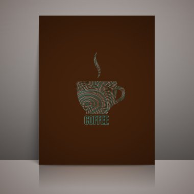 menü tasarımı ile kahve işaret