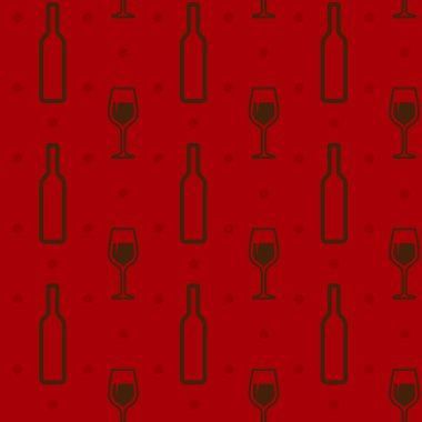 şarap şişeleri ve kadehlerin sorunsuz arka plan