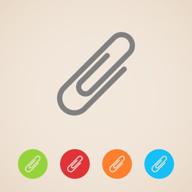 Vector paper clip icons clipart