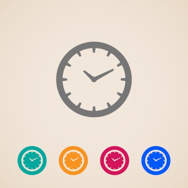 Vector clock icon clipart