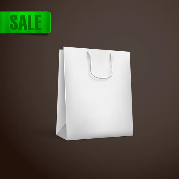 Beyaz alışveriş çantası — Stok Vektör