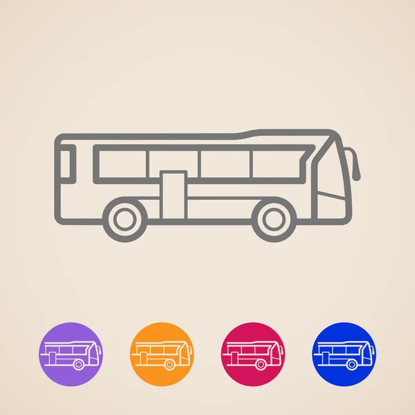 Iconos de bus vectorial — Vector de stock