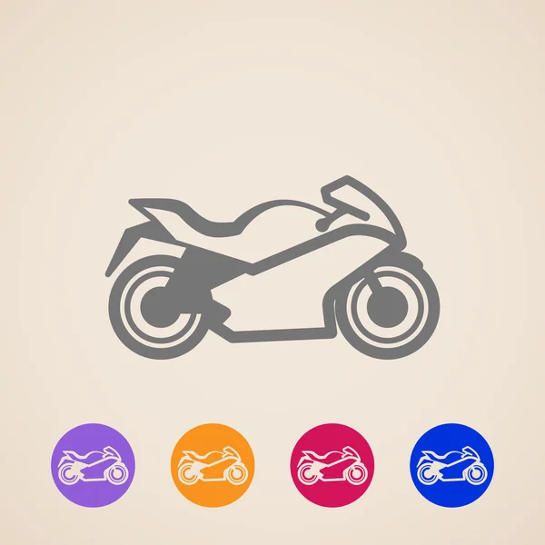 Vector motorcycle icons — Stock Vector