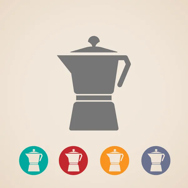 Vektor coffee pot ikoner — Stock vektor
