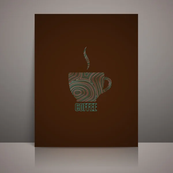 Diseño de menú con signo de café — Vector de stock