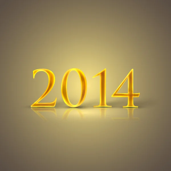 Feliz ano novo 2014. fundo de férias com texto dourado — Vetor de Stock