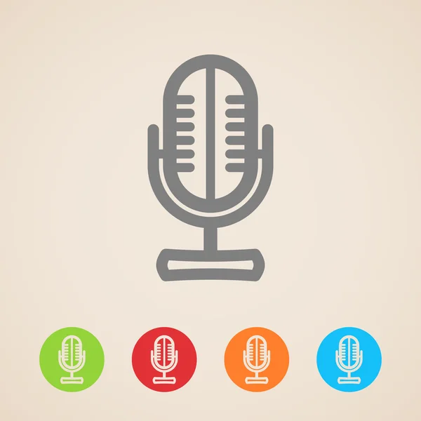 Vector microphone icons — Stock Vector