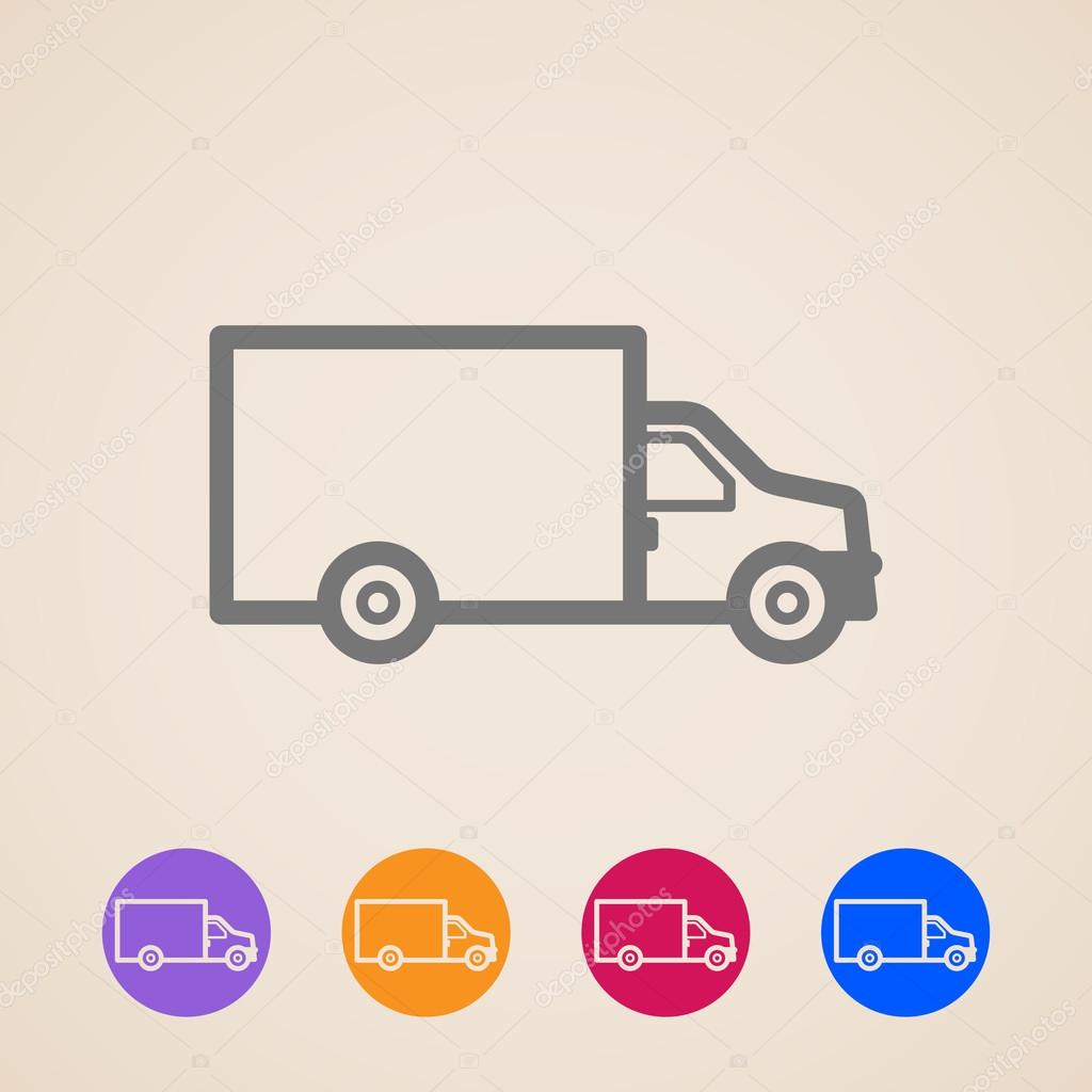 Vector delivery truck icons