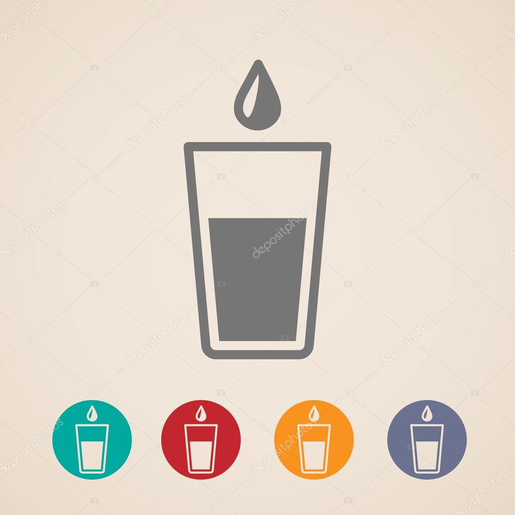 Vector glass of water icons