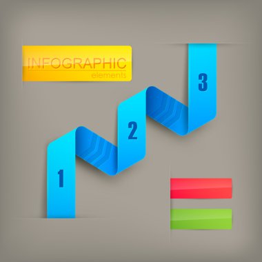 Mavi bir kurdele ile Infographics