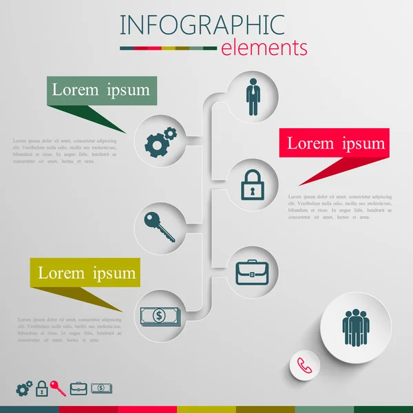 Modèle infographique d'entreprise — Image vectorielle