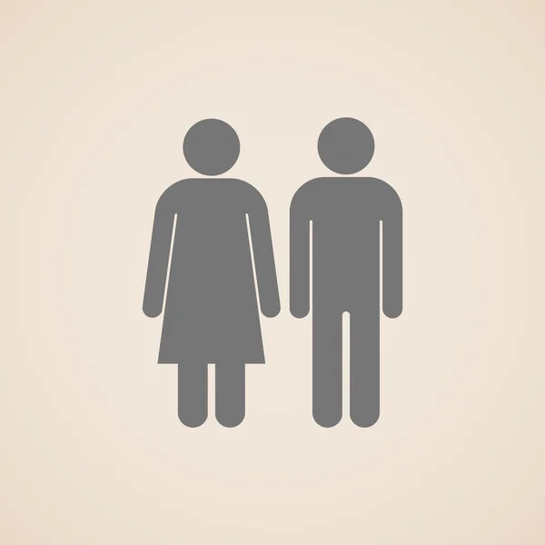 Tecken på man och kvinna toalett — Stock vektor