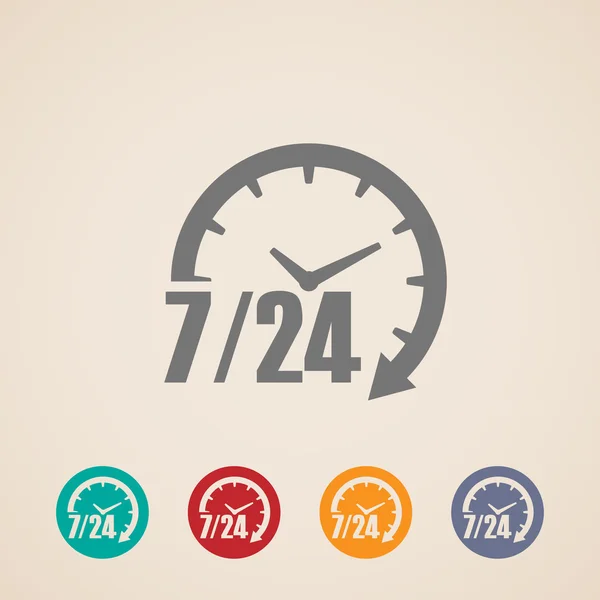 bir gün ve 7 gün 24 saat bir hafta simgelerini aç