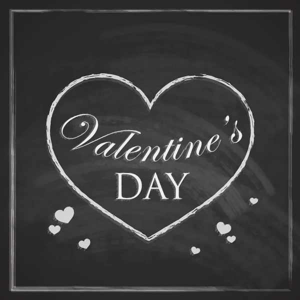 Abstract holiday background with hearts and chalkboard texture. Valentines day concept — Stock Vector