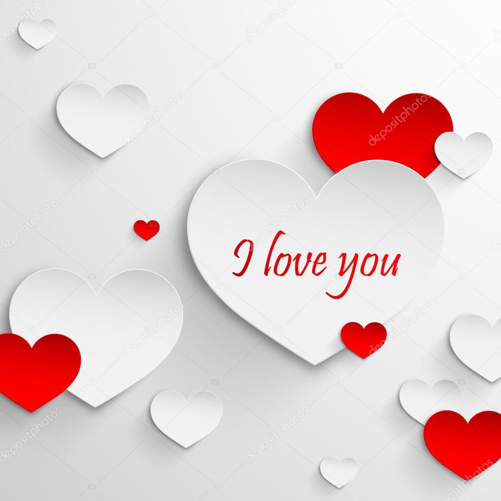 I love you. Abstract holiday background with paper hearts. Stock Vector Image by ©maximmmmum #39242385 I love you. Abstract holiday background with paper hearts. Stock Vector Image by ©maximmmmum #39242385