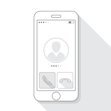 bir cep telefonu konuşma ile çizim.