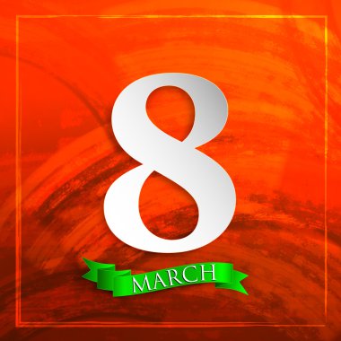 Kadınlar Günü tebrik kartı.