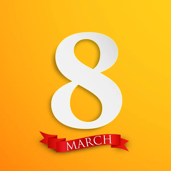 8 mars. Carte de voeux Journée de la femme — Image vectorielle