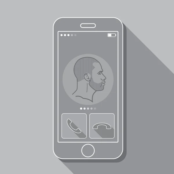 Illustration avec conversation sur téléphone portable . — Image vectorielle