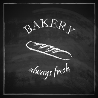 bir somun ekmek ile Vintage illüstrasyon