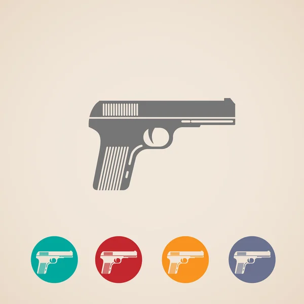 Zestaw ikon pistolet — Wektor stockowy