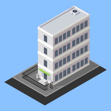 vektör izometrik bina