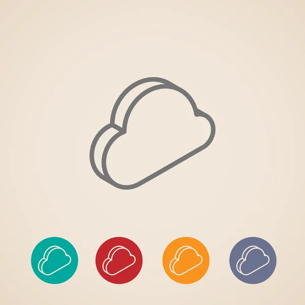 Cloud. isometric vector icons — Stock Vector