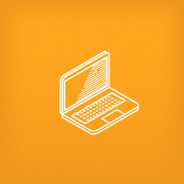 Isometric vector icon of laptop — Stock Vector