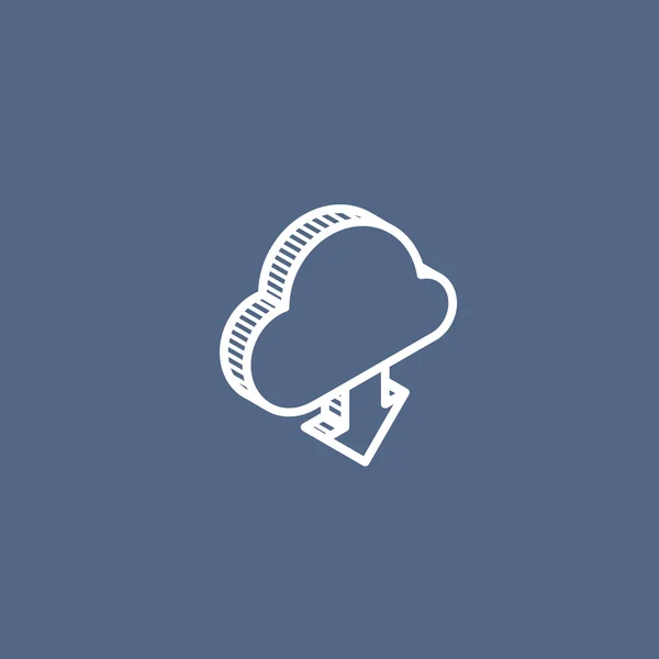 Cloud met download pijl. — Stockvector