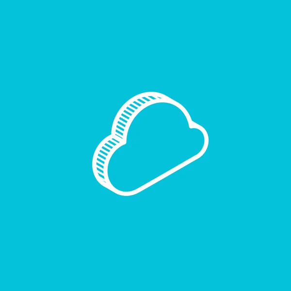 Cloud isometric vector icon — Stock Vector