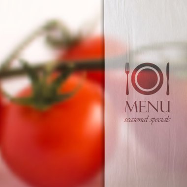 Background with tomatoes clipart
